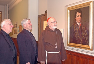 o'malley jl 012510-01. Cardinal Sean O'Malley visits the College of the Holy Cross.(Jeff Loughlin photo)