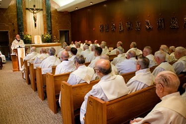 Celebration with jubilarian priests of the Class of 1963 at Regina Cleri, May 24, 2013.
Pilot photo by Christopher S. Pineo
