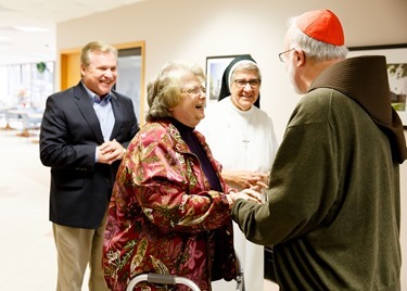 Betania Choir visits Cardinal O'Malley at the Pastoral Center in Braintree, Oct 21, 2015. (Pilot photo/ Gregory L. Tracy)