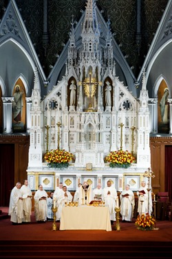 Ordination Mass of Permanent Deacons Timothy Booker, Paul Carroll, Nicolas Cruz, Joseph Dorlus, James Kearney, Kelley McCormick, Jonathan Mosley, John Murray, Charles Rossignol, Jose Torres, Roger Vierra, and Thomas Walsh Jr., at the Cathedral of the Holy Cross Oct. 17, 2015.
Pilot photo/ Gregory L. Tracy
