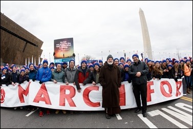 Cardinal Sean P. O’Malley participates in the 44th annual March for Life in Washington, D.C., Jan. 27, 2017. The cardinal has participated in every march since its inception in 1973. Pilot photo/ Gregory L. Tracy 