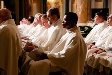 Priests take part in the Vigil Mass for Life, held Jan. 26 at the Basilica of the National Shrine of the Immaculate Conception in Washington, D.C. Pilot photo/ Gregory L. Tracy 