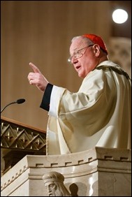 New York Cardinal Timothy Dolan delivers his homily at the Vigil Mass for Life, held Jan. 26 at the Basilica of the National Shrine of the Immaculate Conception in Washington, D.C. Pilot photo/ Gregory L. Tracy 