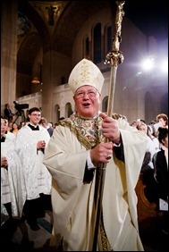 New York Cardinal Timothy Dolan greets participants in the Vigil Mass for Life, held Jan. 26 at the Basilica of the National Shrine of the Immaculate Conception in Washington, D.C. Pilot photo/ Gregory L. Tracy 