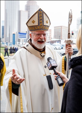 Cardinal Sean O’Malley celebrates the Mass of Dedication and Consecration of Our Lady of Good Voyage Shrine in South Boston, April 22, 2017. Pilot photo/ Gregory L. Tracy 