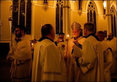 Cardinal Sean P. O’Malley celebrates the Easter Vigil at the Cathedral of the Holy Cross April 20, 2019.
Pilot photo/ Jacqueline Tetrault