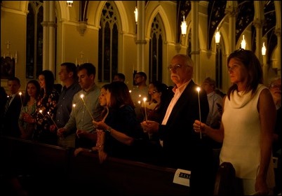 Cardinal Sean P. O’Malley celebrates the Easter Vigil at the Cathedral of the Holy Cross April 20, 2019.
Pilot photo/ Jacqueline Tetrault