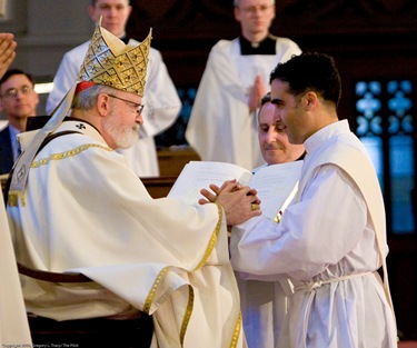 2008 Presbyteral Ordination, May 21 at the Cathedral of the Holy Cross. Pilot photo/ Gregory L. Tracy