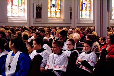 Altar server appreciation Mass, Oct. 4, 2008 at the Cathedral of the Holy Cross.<br /> Pilot photo/courtesy Andres Enrique