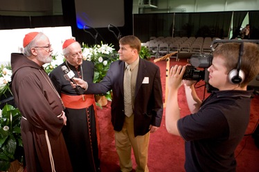 Cardinal Franc Rode, Prefect of the Congregation for Institutes of  Consecrated Life and Societies of Apostolic Life addresses the Apostolic Religious Life Symposium held <br />
Saturday, Sept. 27, 2008 at Stonehill College in North Easton, Mass.  A portion of Cardinal Rode’s address was read by Father David O’Connell, president of Catholic University of America and a fellow Vincentian.  Cardinal Sean P. O’Malley introduced Cardinal Rode and translated for him during the question and answer session.<br />
Pilot photo/ Gregory L. Tracy</p>
<p>