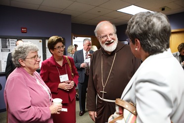 Catholic educators meet with Cardinal Sean P. O’Malley and Superintendent of Schools  Mary Grassa O’Neill Sept. 25, 2008 at the Pastoral Center in Braintree, Mass.<br />
Pilot photo/  Gregory L. Tracy<br />
