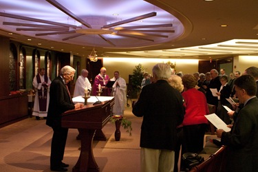 Boston members of the Order of Malta gather at the Pastoral Center of the Archdiocese of Boston Dec. 2, 2008 for Mass with Cardinal Sean P. O'Malley and a fund raising dinner.
Pilot photo/ Neil W. McCabe