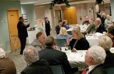 Boston members of the Order of Malta gather at the Pastoral Center of the Archdiocese of Boston Dec. 2, 2008 for Mass with Cardinal Sean P. O'Malley and a fund raising dinner.
Pilot photo/ Neil W. McCabe