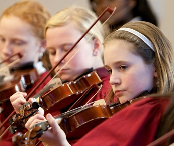 Mass and dinner Dec. 9, 2008 at the Pastoral Center of the Archdiocese of Boston to thank members of the Yawkey Foundation for their donation of $15 million to support Catholic schools in Dorchester-Mattapan.  Performing at the Mass were two groups of students from Pope John Paul II Catholic Academy in Dorchester.<br /> Photo by Gregory L. Tracy/ The Pilot<br /> 