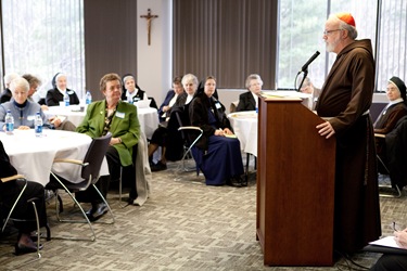 Cardinal Sean O'Malley meets with Major Superiors of Women Religious at the Pastoral Center Feb. 20, 2009.<br /> Pilot photo/ Gregory L. Tracy