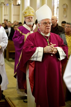 The Feb. 28  day-long retreat at St. Mary Church in Waltham delivered by Father Mario Castañeda, of the Diocese of Palm Beach, Fla., for Spanish-speaking men on thier roles at Christian fathers, sons and workers.  The retreat concluded with a Mass celebrated by Cardinal Seán P. O’Malley.