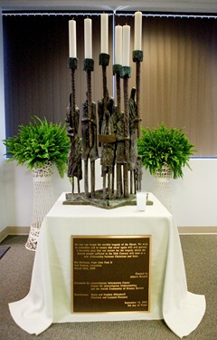 Cardinal Walter Kasper attends the rededication of the Yom HaShoah Menorah at the Boston Archdiocese’s pastoral center March 25, 2009.<br /> Pilot photo/ Gregory L. Tracy<br /> 