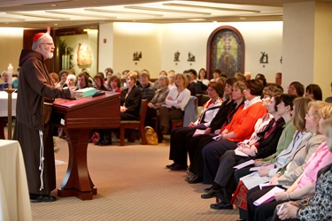 Carinal Sean P. O'Malley meets with religious education teachers March 27, 2009.<br /> Pilot photo/ Gregory L. Tracy