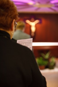 Carinal Sean P. O'Malley meets with religious education teachers March 27, 2009.<br /> Pilot photo/ Gregory L. Tracy