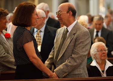 Couples celebrating their 25th and 50th wedding anniversaries participate in a special Mass with Cardinal Sean P. O’Malley at the Cathedral of the Holy Cross June 7, 2009. Photo by Gregory L. Tracy, The Pilot 