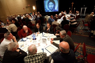 Boston priests gather for a convocation and day of fraternity June 10, 2009 at the Burlington Marriott.  Photo by Gregory L. Tracy, The Pilot 