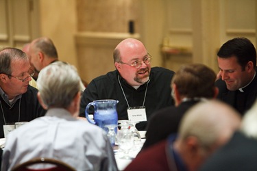 Boston priests gather for a convocation and day of fraternity June 10, 2009 at the Burlington Marriott.  Photo by Gregory L. Tracy, The Pilot 