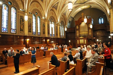 Mass with Cardinal Sean O'Malley and the Serrans at the chapel of St. John's Seminary in Brighton, Mass., Friday, June 26, 2009. (Photo/Lisa Poole)