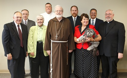 Members of the Office of Child Advocacy’s Implementation and Oversight Advisory Committeemeet with with Cardinal Sean P. O'Malley at the Boston Archdiocese's Pastoral Ceneter Aug. 6, 2009.
Pilot photo/ Gregory L. Tracy
