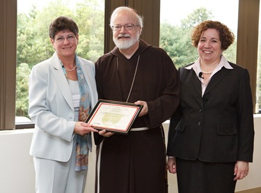 Secretary of Education and Superintendent of Schools for the Archdiocese of Boston Mary Grassa O’Neill and Cardinal Seán P. O’Malley host a “Celebration on Education” for principals and pastors at the archdiocese’s Pastoral Center Sept. 16, 2009.
Pilot photo/ Gregory L. Tracy
