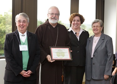 Secretary of Education and Superintendent of Schools for the Archdiocese of Boston Mary Grassa O’Neill and Cardinal Seán P. O’Malley host a “Celebration on Education” for principals and pastors at the archdiocese’s Pastoral Center Sept. 16, 2009.
Pilot photo/ Gregory L. Tracy
