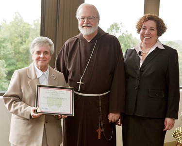 Secretary of Education and Superintendent of Schools for the Archdiocese of Boston Mary Grassa O’Neill and Cardinal Seán P. O’Malley host a “Celebration on Education” for principals and pastors at the archdiocese’s Pastoral Center Sept. 16, 2009.
Pilot photo/ Gregory L. Tracy
