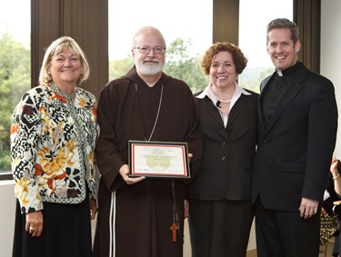 Secretary of Education and Superintendent of Schools for the Archdiocese of Boston Mary Grassa O’Neill and Cardinal Seán P. O’Malley host a “Celebration on Education” for principals and pastors at the archdiocese’s Pastoral Center Sept. 16, 2009.
Pilot photo/ Gregory L. Tracy
