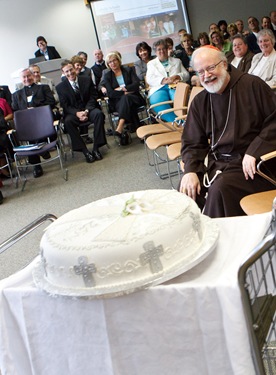 Secretary of Education and Superintendent of Schools for the Archdiocese of Boston Mary Grassa O’Neill and Cardinal Seán P. O’Malley host a “Celebration on Education” for principals and pastors at the archdiocese’s Pastoral Center Sept. 16, 2009.
Pilot photo/ Gregory L. Tracy
