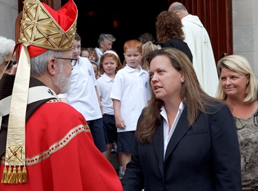 Cardinal Seán P. O’Malley celebrates opening Mass and tours South Boston Catholic Academy Sept. 9, 2009.
Pilot photo/ Gregory L. Tracy
