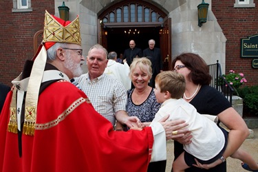 Cardinal Seán P. O’Malley celebrates opening Mass and tours South Boston Catholic Academy Sept. 9, 2009.
Pilot photo/ Gregory L. Tracy
