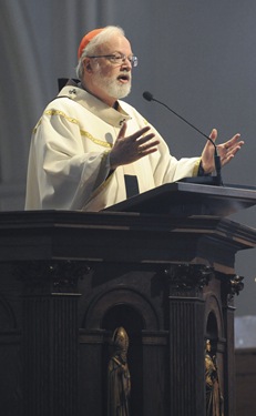 Cardinal Sean O'Malley during an altar server appreciation mass at the Cathedral of the Holy Cross, Boston, Saturday, Oct. 31, 2009. (Photo/Lisa Poole)