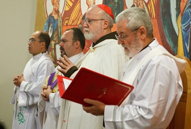 Cardinal Sean P. O'Malley presides at a service with the the First Neoctechumenal Community of Boston Saturday Dec. 19, 2009.