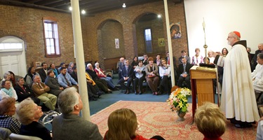 Cardinal Sean P. O'Malley presides at a service with the the First Neoctechumenal Community of Boston Saturday Dec. 19, 2009.