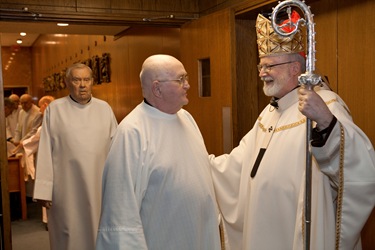 Cardinal O'Malley celebrates Mass at the Regina Cleri retirement residence for priests Jan. 14, 2009.
Pilot photo/ Gregory L. Tacy