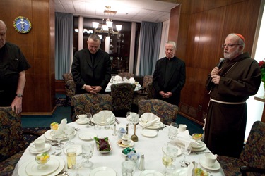 Cardinal O'Malley celebrates Mass at the Regina Cleri retirement residence for priests Jan. 14, 2009.
Pilot photo/ Gregory L. Tacy