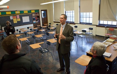 Cathedral High announces expansion to include a junior high school program Feb. 4, 2010. Pilot photoy Gregory L. Tracy