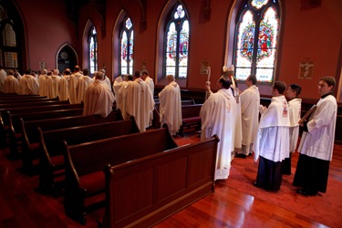 Ordination of transitional deacons at Boston's Cathedral of the Holy Cross, Jan. 30, 2010.  Photo by Gregory L. Tracy/ The Pilot 