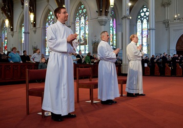 Ordination of transitional deacons at Boston's Cathedral of the Holy Cross, Jan. 30, 2010.  Photo by Gregory L. Tracy/ The Pilot 