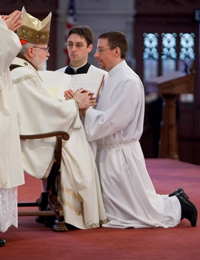 Ordination of transitional deacons at Boston's Cathedral of the Holy Cross, Jan. 30, 2010.  Photo by Gregory L. Tracy/ The Pilot 