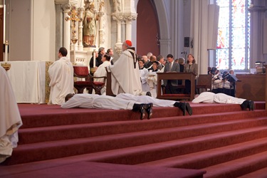 Ordination of transitional deacons at Boston's Cathedral of the Holy Cross, Jan. 30, 2010.  Photo by Gregory L. Tracy/ The Pilot 