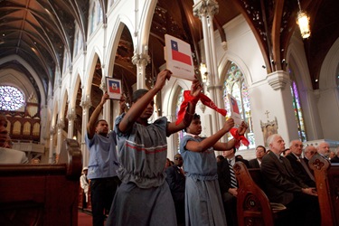 Cardinal Seán P. O’Malley celebrates a memorial Mass at the Cathedral of the Holy Cross March 7, 2010 for the victims of the Jan. 12 earthquake in Haiti. Pilot photo by Gregory L. Tracy