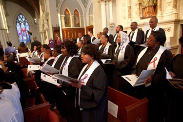 Cardinal Seán P. O’Malley celebrates a memorial Mass at the Cathedral of the Holy Cross March 7, 2010 for the victims of the Jan. 12 earthquake in Haiti. Pilot photo by Gregory L. Tracy