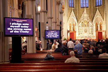 Boston Catholic Men’s Conference featuring speakers from EWTN’s ‘Crossing the Goal’, April 17, 2010 at the Cathedral of the Holy Cross in Boston. Pilot photo/ Gregory L. Tracy