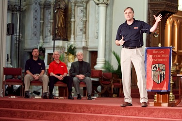 Boston Catholic Men’s Conference featuring speakers from EWTN’s ‘Crossing the Goal’, April 17, 2010 at the Cathedral of the Holy Cross in Boston. Pilot photo/ Gregory L. Tracy