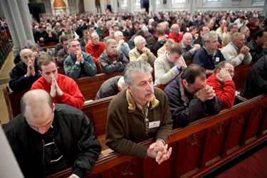 Boston Catholic Men’s Conference featuring speakers from EWTN’s ‘Crossing the Goal’, April 17, 2010 at the Cathedral of the Holy Cross in Boston. Pilot photo/ Gregory L. Tracy